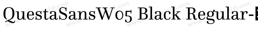 QuestaSansW05 Black Regular字体转换
